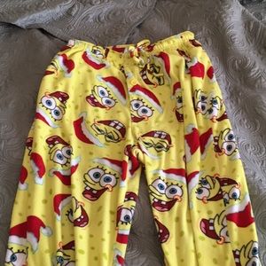Christmas spongebob pajama pants, sized medium!
